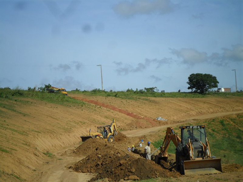 Terraplanagem do loteamento